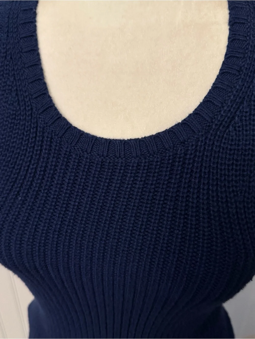 Banana Republic Navy Women’s 100% Organic Cotton Sweater Tank Top Knit Size XS
